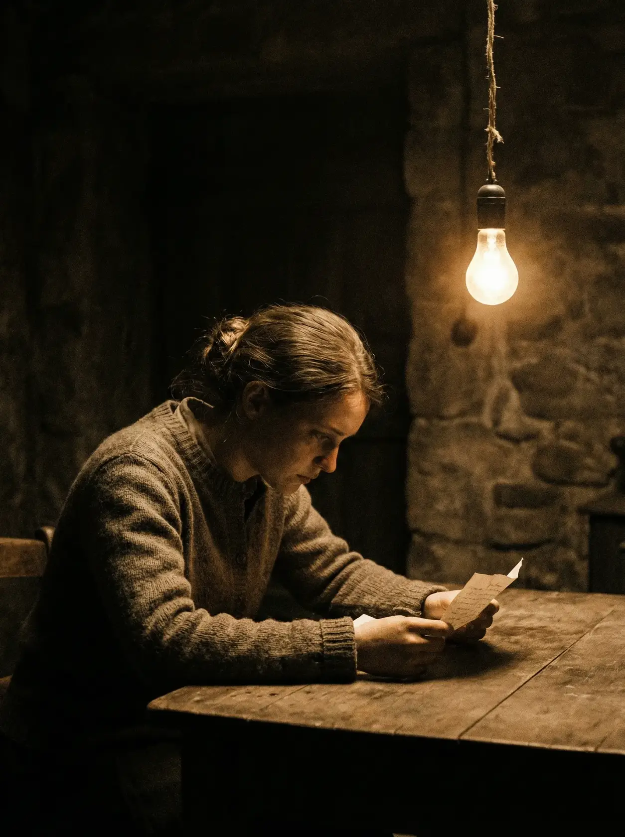 文艺电影《灯下书信》海报 - 国产视频